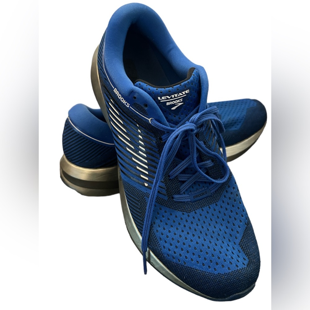 Brooks Levitate DNA AMP Running Shoes Blue Black Silver  Mens Sz 11.5